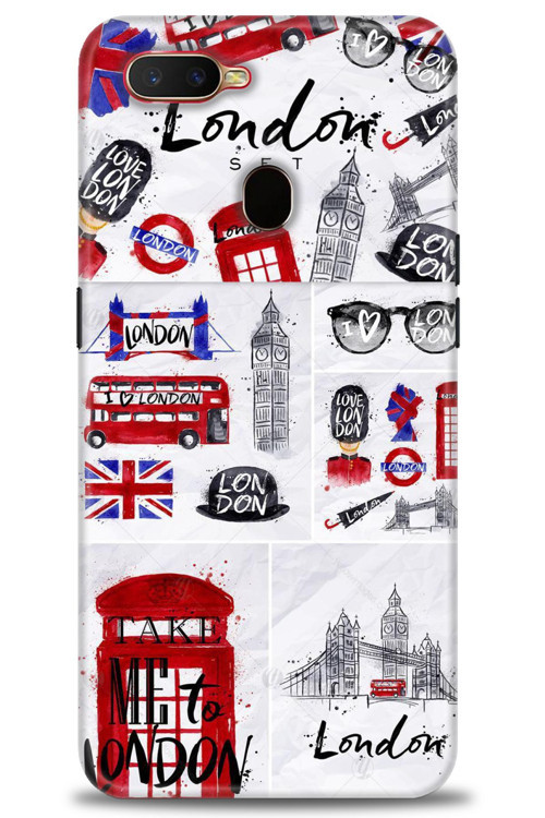 Oppo AX7 Kılıf HD Baskılı Kılıf - London Set