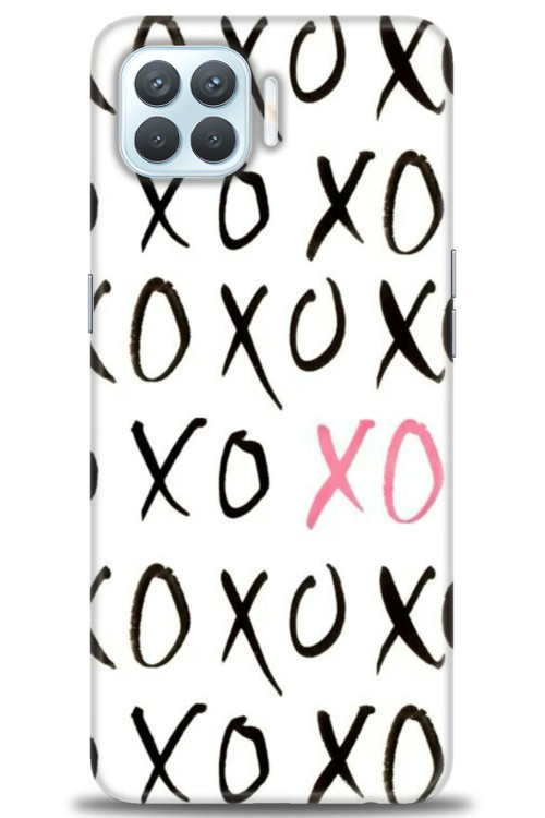 Oppo Reno 4 Lite Kılıf HD Baskılı Kılıf - XOXO