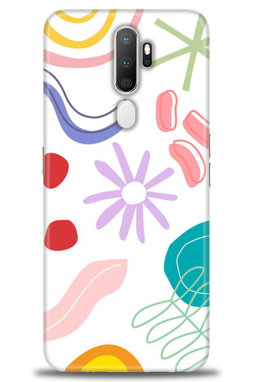 Oppo A9 2020 Kılıf HD Baskılı Kılıf - Çiçek Yıldız