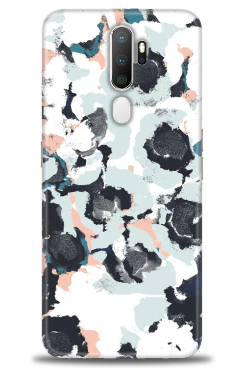 Oppo A9 2020 Kılıf HD Baskılı Kılıf - Sanatsal Siyah