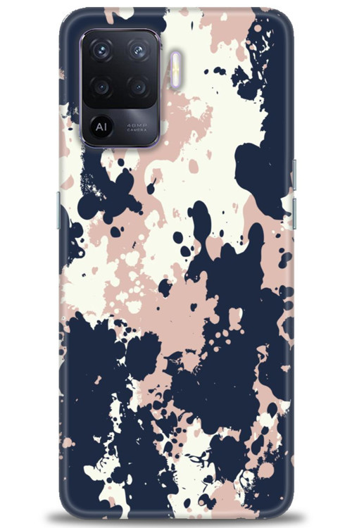 Oppo Reno 5 Lite Kılıf HD Baskılı Kılıf - Lacivert
