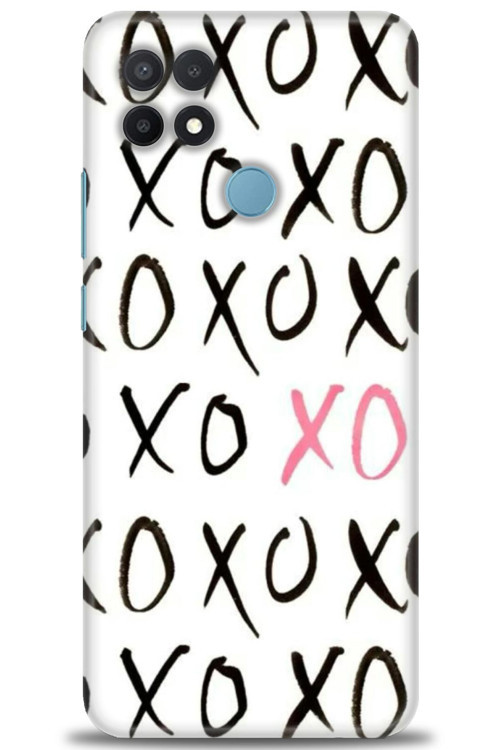 Oppo A15 Kılıf HD Baskılı Kılıf - XOXO