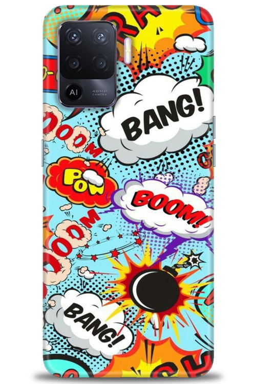 Oppo Reno 5 Lite Kılıf HD Baskılı Kılıf - Bang Boom