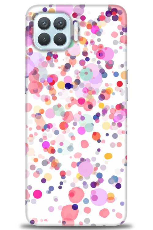 Oppo A73 Kılıf HD Baskılı Kılıf - Renkli Benekler