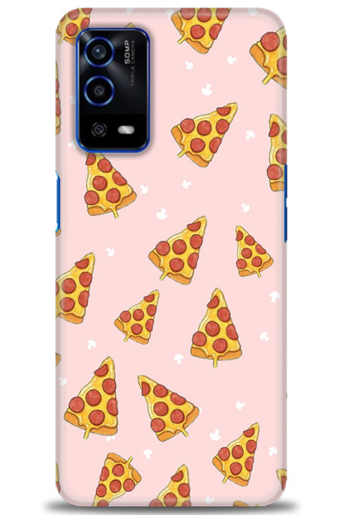 Oppo A55 Kılıf HD Baskılı Kılıf - Pizza Dilimleri