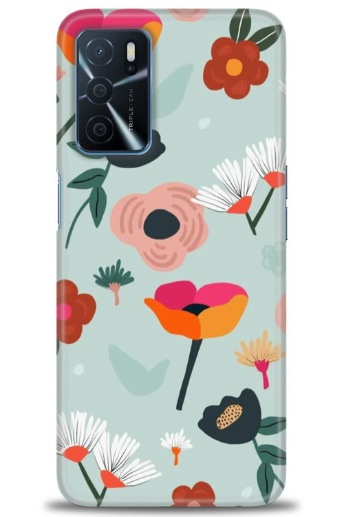 Oppo A16 Kılıf HD Baskılı Kılıf - Çiçekli Dallar
