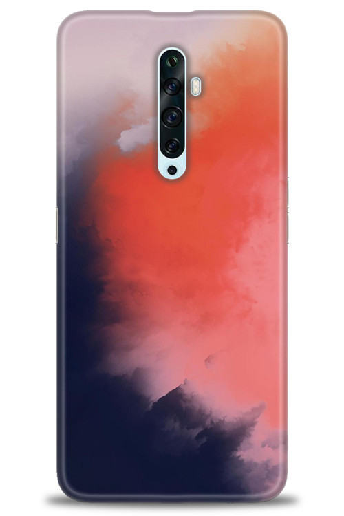 Oppo Reno 2Z Kılıf HD Baskılı Kılıf - Sisli Turuncu