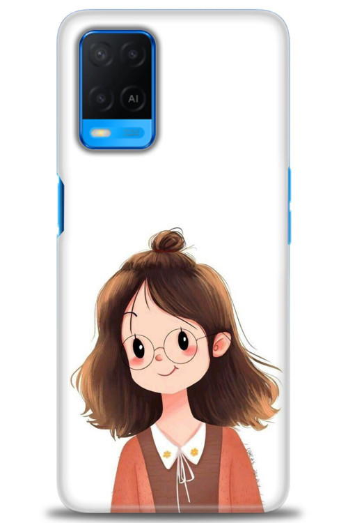 Oppo A54 Kılıf HD Baskılı Kılıf - Tatlı Kız