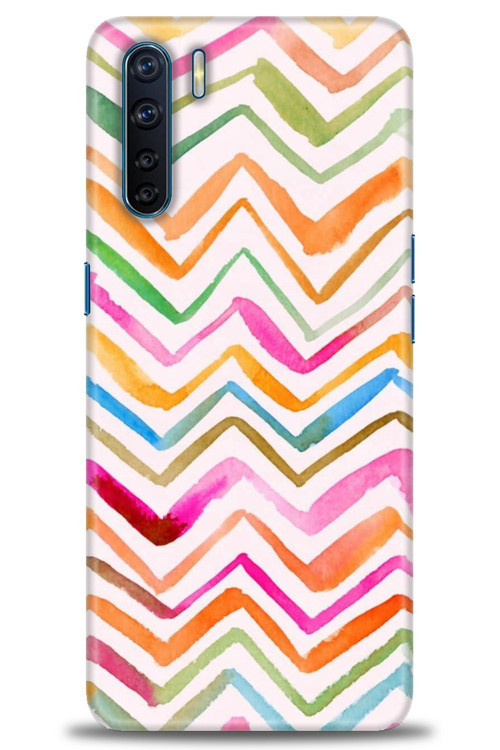 Oppo A91 / Reno 3 Kılıf HD Baskılı Kılıf - Zikzak