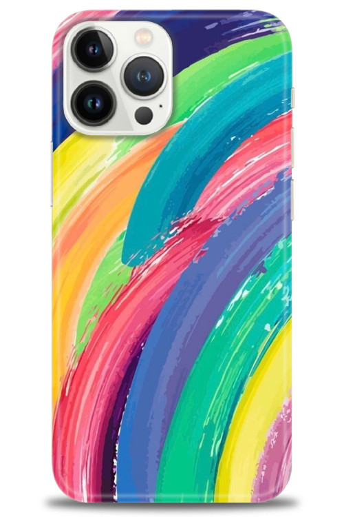 iPhone 15 Pro Kılıf HD Baskılı Kılıf - Rengarenk