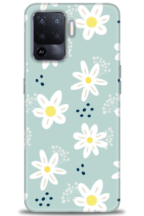 Oppo Reno 5 Lite Kılıf HD Baskılı Kılıf - Papatyalar