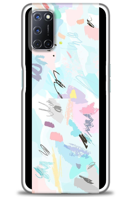 Oppo A72 Kılıf HD Baskılı Kılıf - Blue and Purple