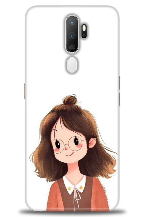 Oppo A9 2020 Kılıf HD Baskılı Kılıf - Tatlı Kız