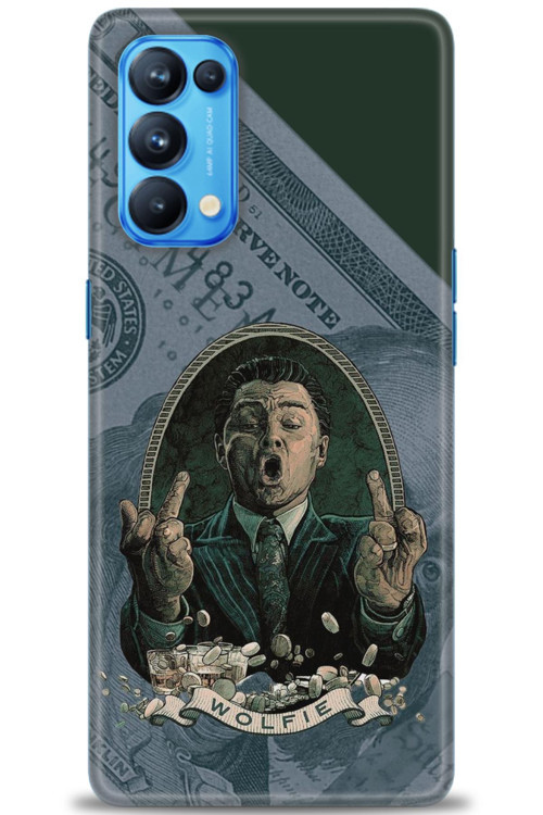 Oppo Reno 5 Pro Kılıf HD Baskılı Kılıf - Dolar