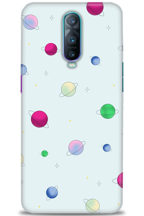 Oppo RX17 Pro Kılıf HD Baskılı Kılıf - Gezegenler Çizim