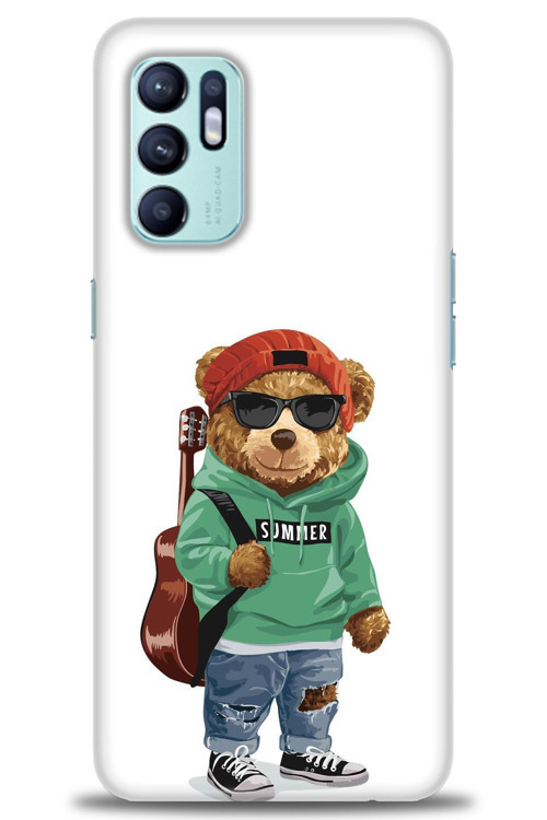 Oppo Reno 6 Kılıf HD Baskılı Kılıf - Teddy Bear