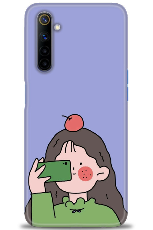 Realme 6 Kılıf HD Baskılı Kılıf - Yeşil Kız