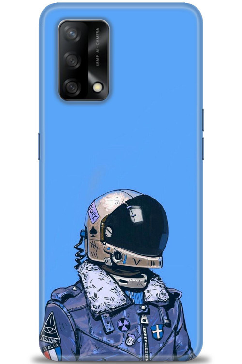 Oppo A74 Kılıf HD Baskılı Kılıf - Mavi Astronot