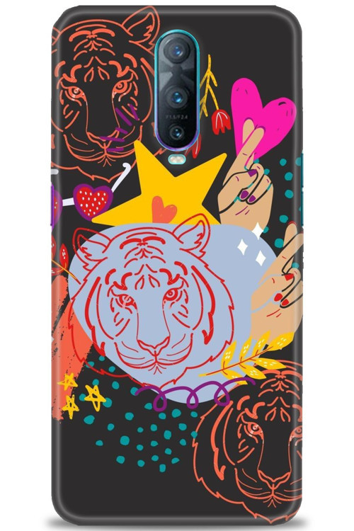 Oppo RX17 Pro Kılıf HD Baskılı Kılıf - Kaplan