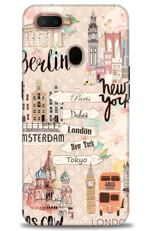 Oppo A5S Kılıf HD Baskılı Kılıf - Berlin Set