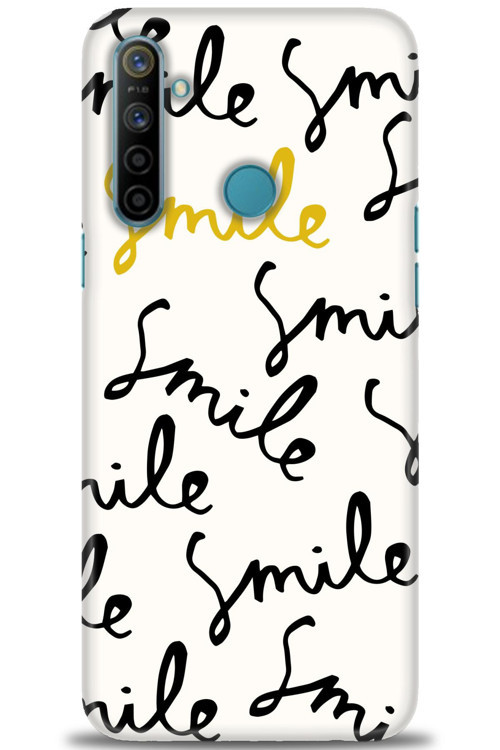 Realme 5i Kılıf HD Baskılı Kılıf - S Smile