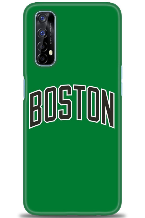 Realme 7 Kılıf HD Baskılı Kılıf - Boston Yeşil