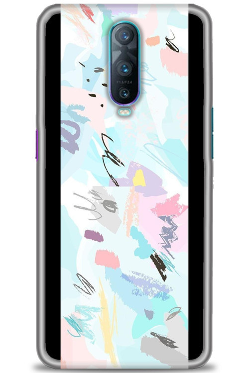 Oppo RX17 Pro Kılıf HD Baskılı Kılıf - Blue and Purple