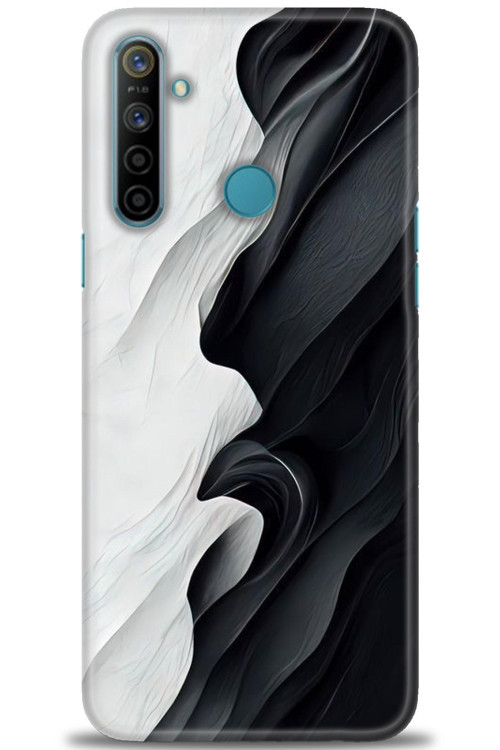 Realme 6i Kılıf HD Baskılı Kılıf - Black and White