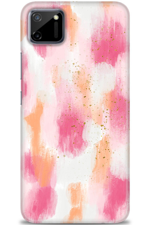 Realme C11 Kılıf HD Baskılı Kılıf - Pembe Palet