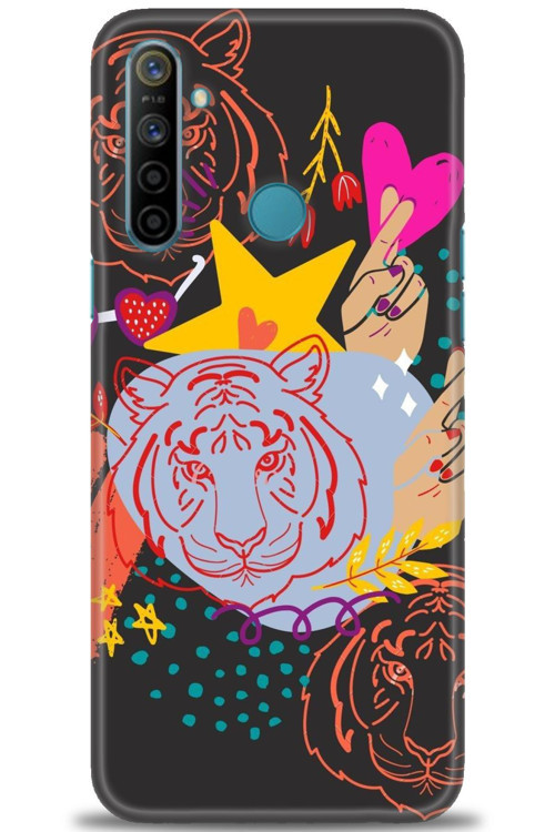 Realme 6i Kılıf HD Baskılı Kılıf - Kaplan