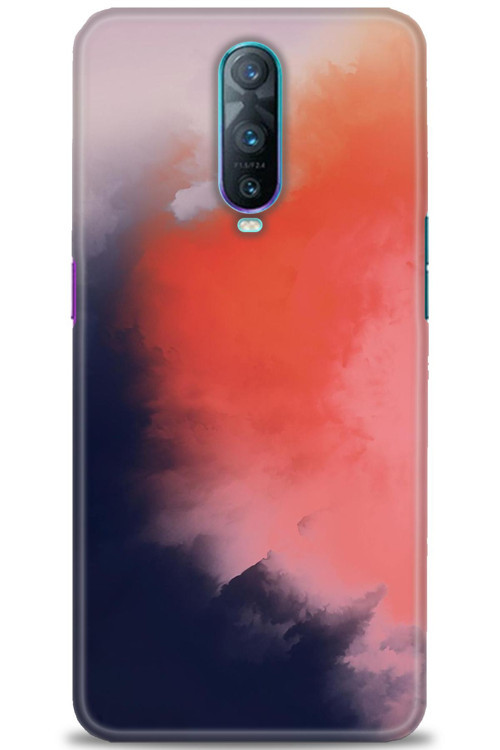 Oppo RX17 Pro Kılıf HD Baskılı Kılıf - Sisli Turuncu