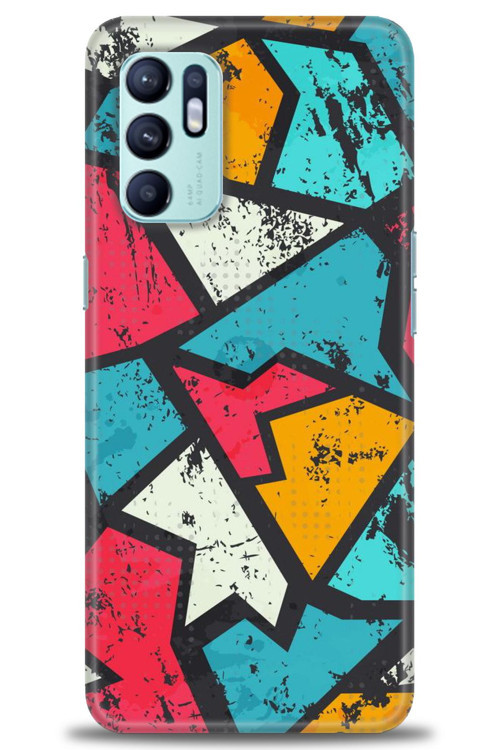 Oppo Reno 6 Kılıf HD Baskılı Kılıf - Grafiti