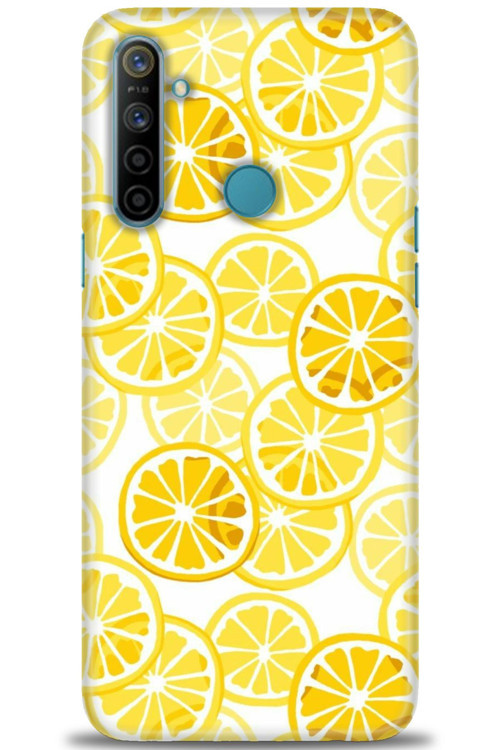 Realme 5i Kılıf HD Baskılı Kılıf - Sarı