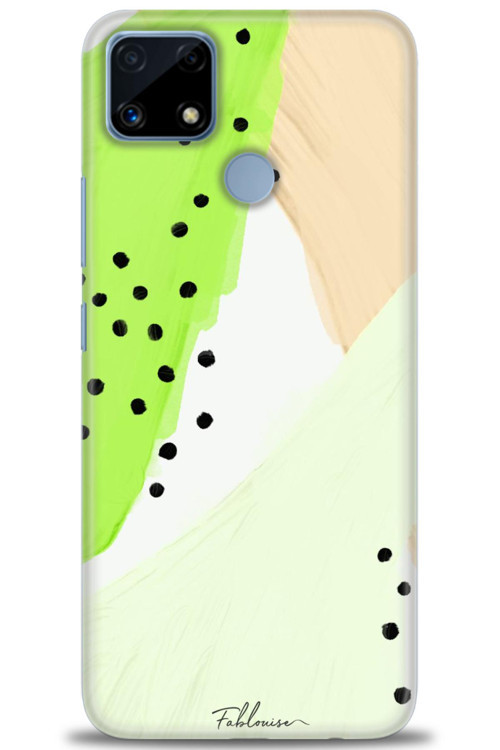 Realme C25 Kılıf HD Baskılı Kılıf - Fıstık Yeşili