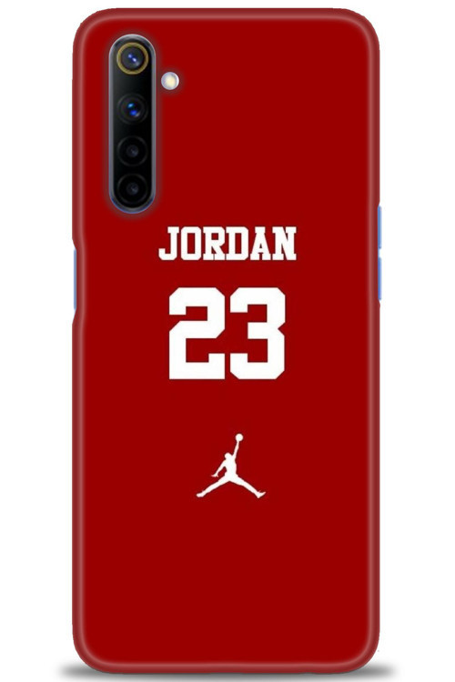 Realme 6 Kılıf HD Baskılı Kılıf - Jordan Kırmızı