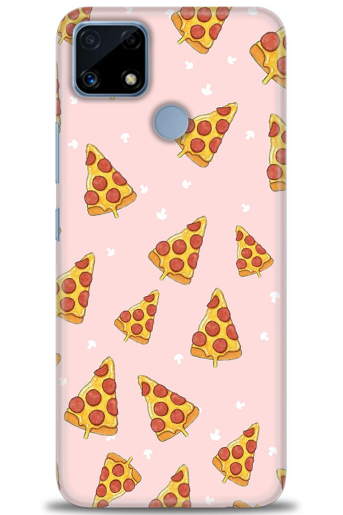 Realme C25 Kılıf HD Baskılı Kılıf - Pizza Dilimleri