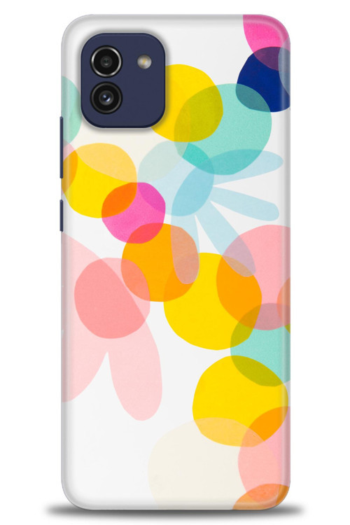 Samsung Galaxy A03 Kılıf HD Baskılı Kılıf - Color Flowers
