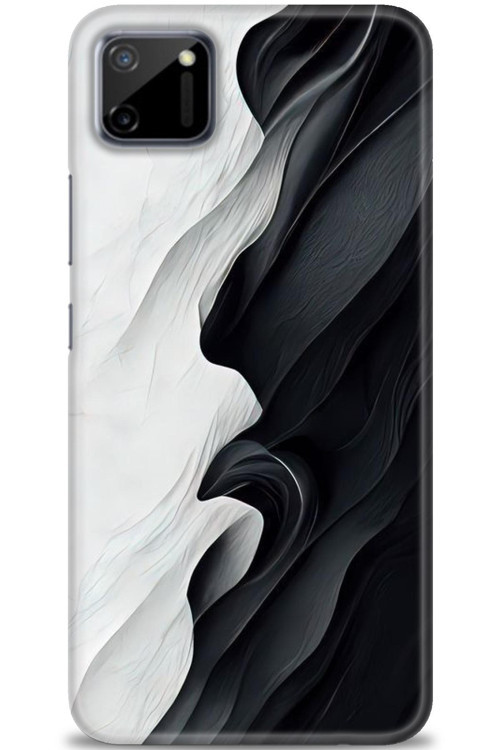 Realme C11 Kılıf HD Baskılı Kılıf - Black and White
