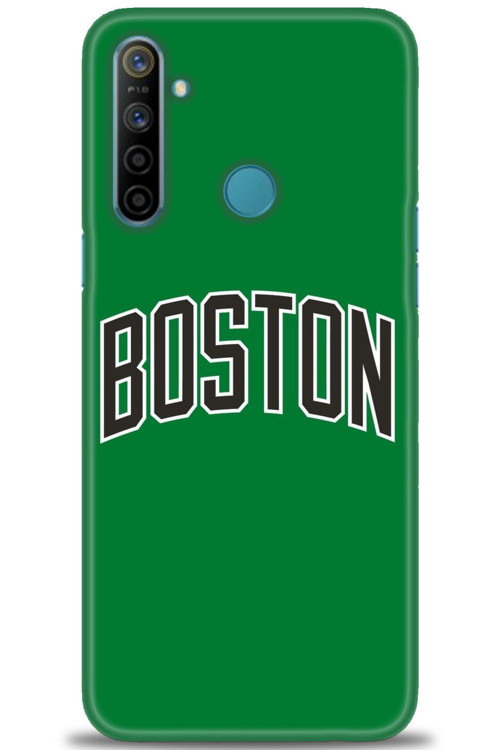 Realme C3 Kılıf HD Baskılı Kılıf - Boston Yeşil