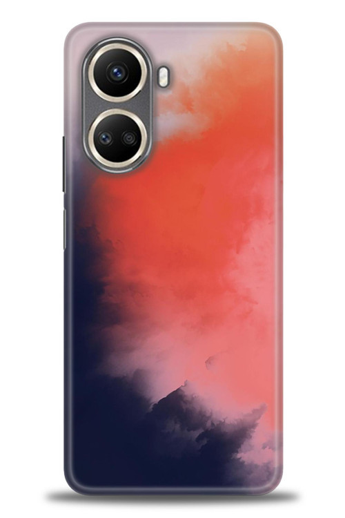 Realme C55 Kılıf HD Baskılı Kılıf - Sisli Turuncu