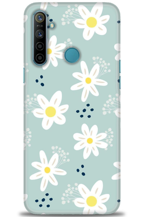 Realme 5i Kılıf HD Baskılı Kılıf - Papatyalar