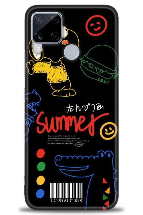 Realme C15 Kılıf HD Baskılı Kılıf - Summer