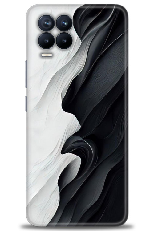Realme 8 Pro Kılıf HD Baskılı Kılıf - Black and White