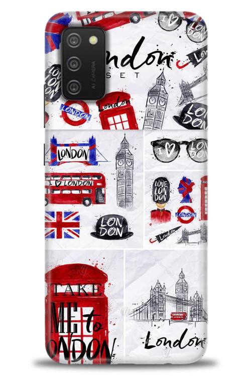 Samsung Galaxy A02S Kılıf HD Baskılı Kılıf - London Set