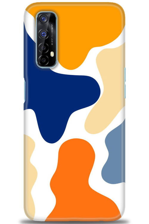 Realme 7 Kılıf HD Baskılı Kılıf - Turuncu Lekeler