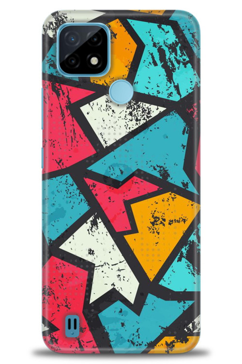 Realme C21 Kılıf HD Baskılı Kılıf - Grafiti