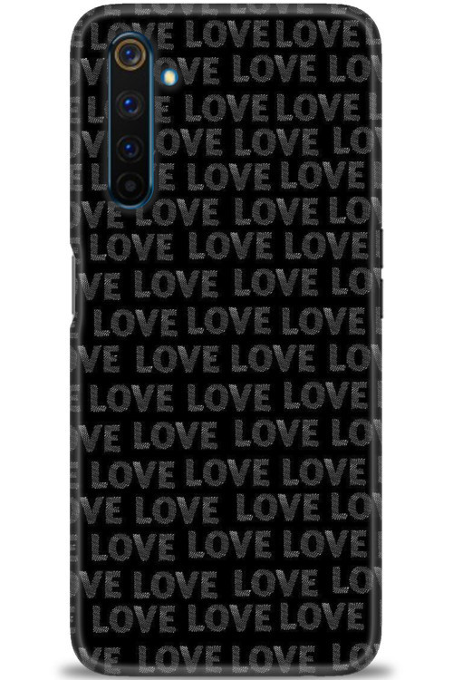 Realme 6 Pro Kılıf HD Baskılı Kılıf - Black Love