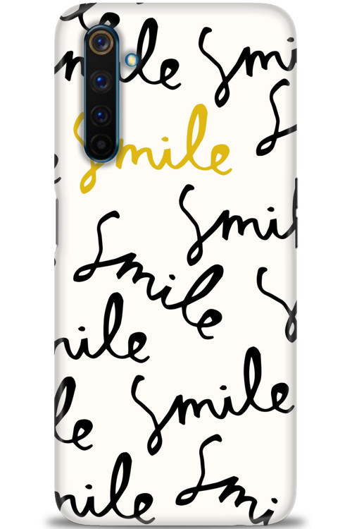 Realme 6 Pro Kılıf HD Baskılı Kılıf - S Smile