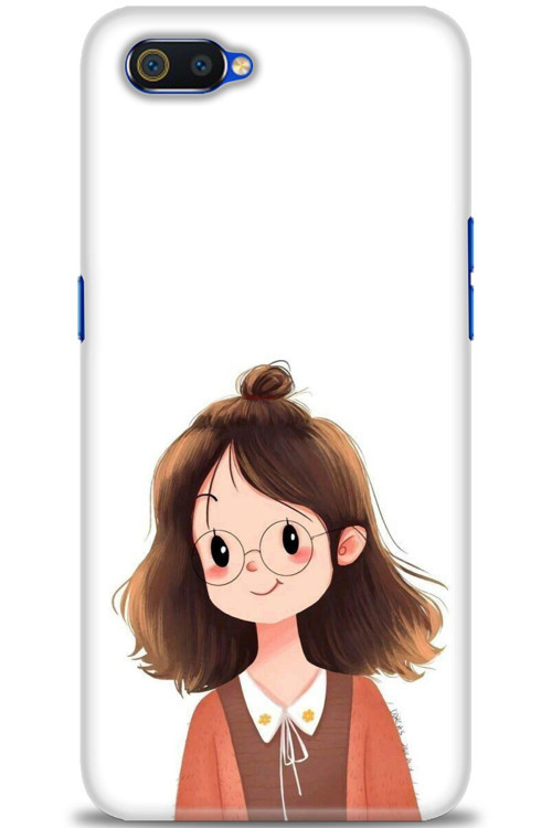 Realme C2 Kılıf HD Baskılı Kılıf - Tatlı Kız