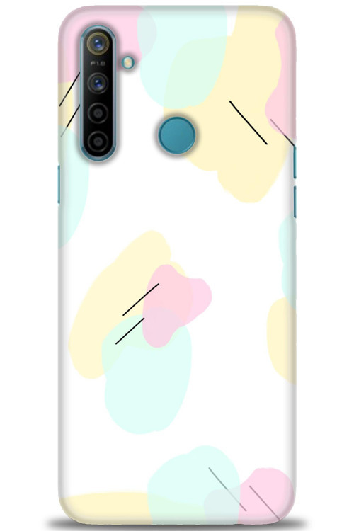 Realme C3 Kılıf HD Baskılı Kılıf - Renkler Çubuklar